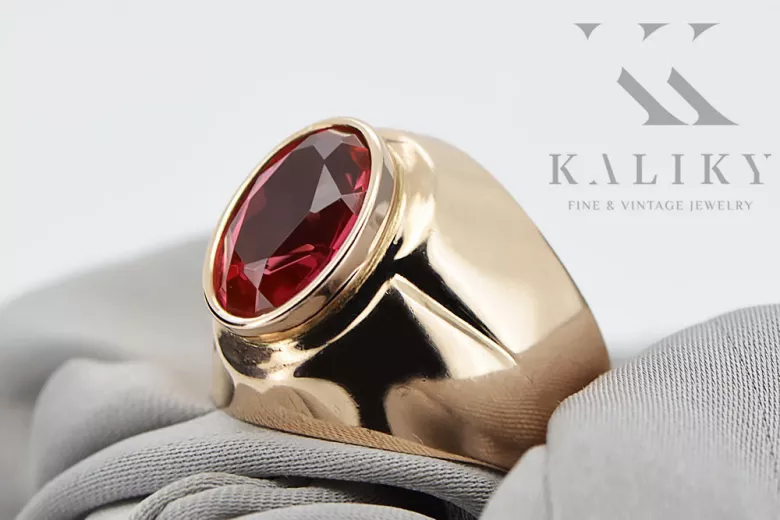 Ring Ruby Original Vintage 14K Rose Gold Vintage style vrc296r